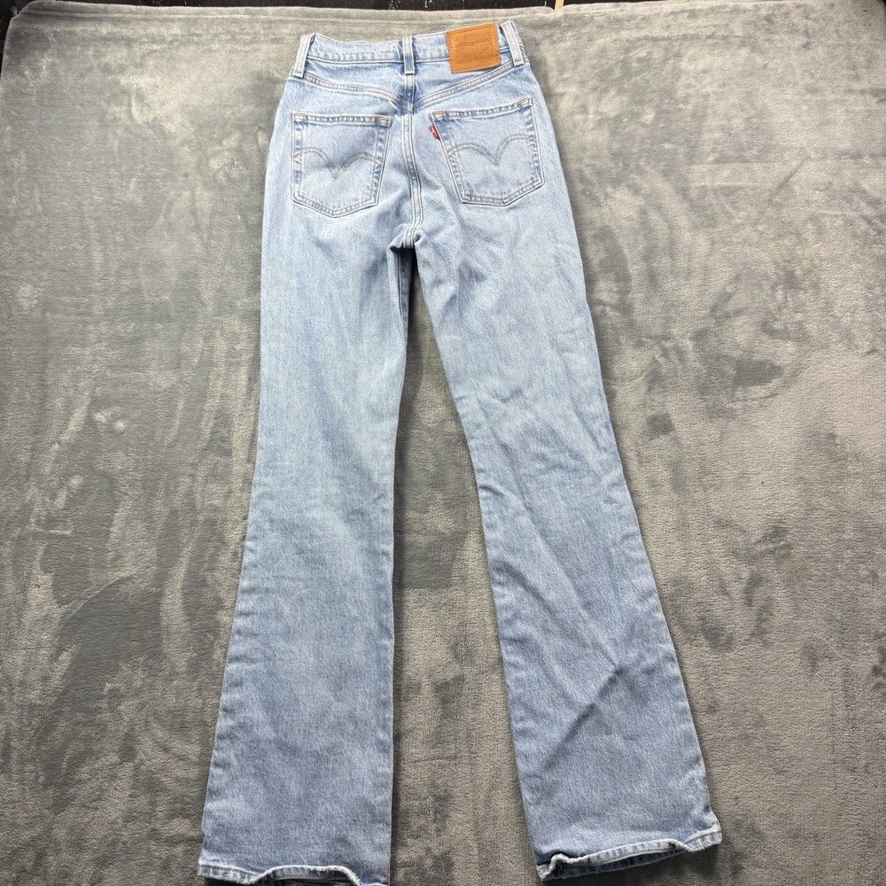 Levis 24x31 Premium Ribcage Boot Jeans Womens  Light Wash Blue High Rise Denim - Picture 8 of 9